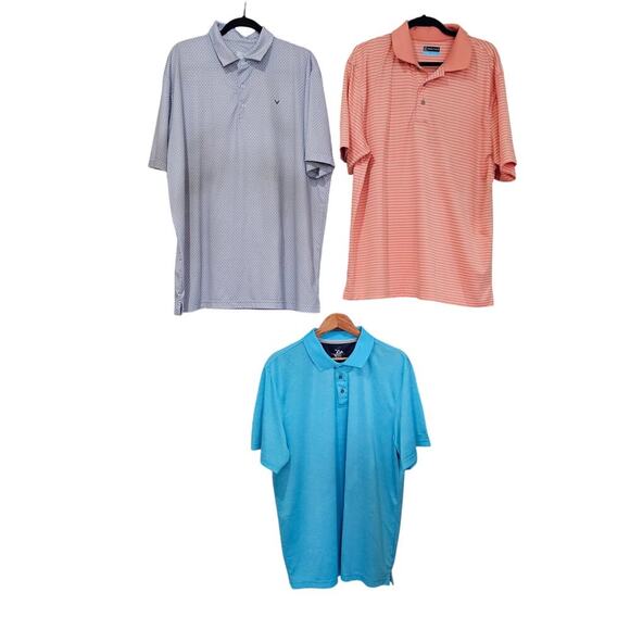 Bundle of 3 Men's Polo Dri Fit Golf Shirts Size XL - Picture 1 of 6